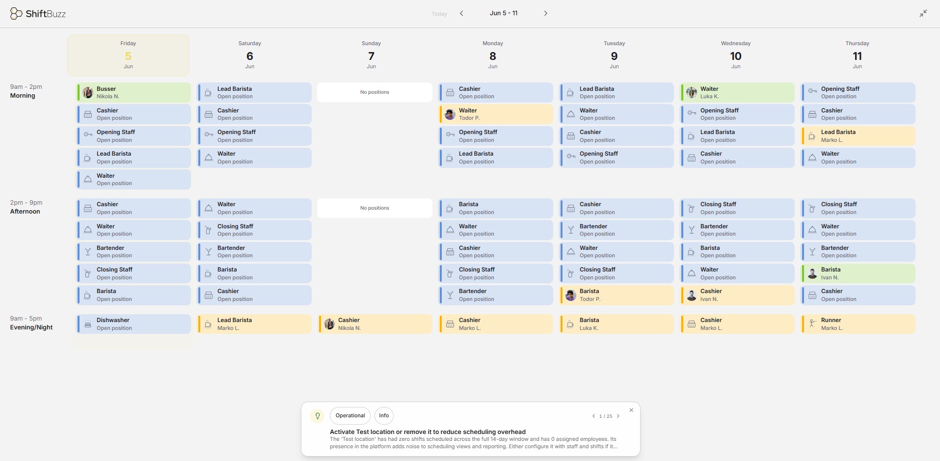 Two-way scheduling