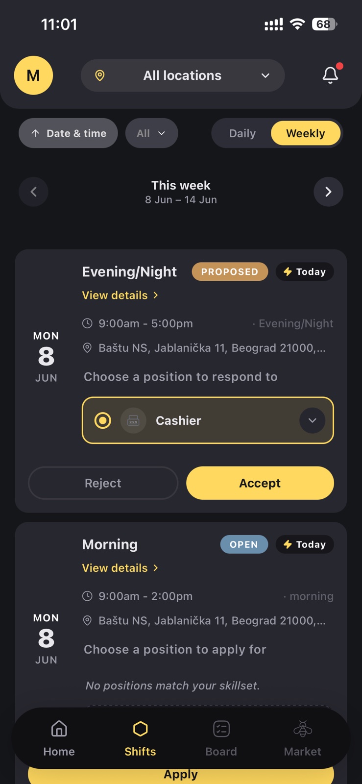 Two-way scheduling
