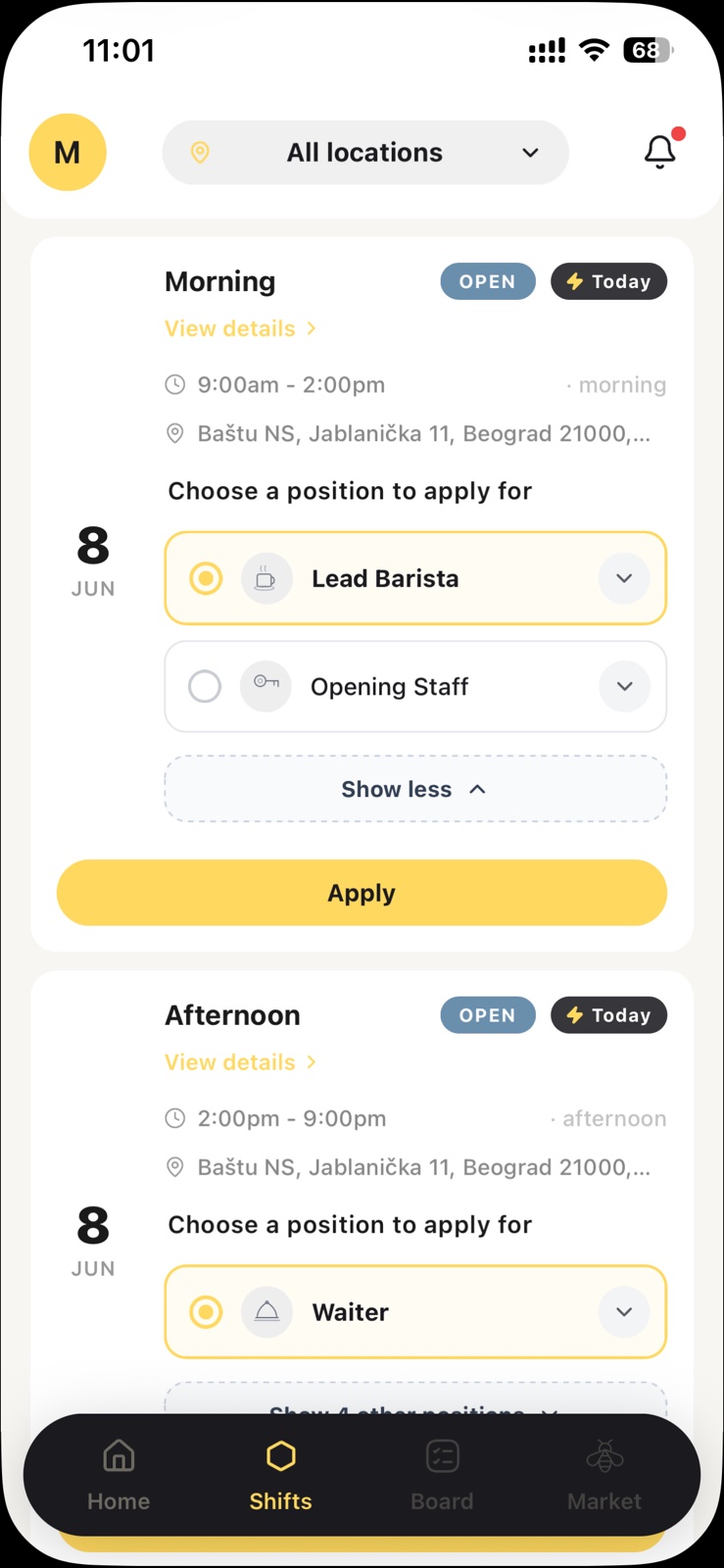 Open Shift Marketplace